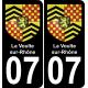 64 Pau autocollant sticker plaque immatriculation auto ville