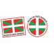 Lot de 2 Made in Basque Euskal Herria fabriqué en tampon colis autocollant sticker logo57