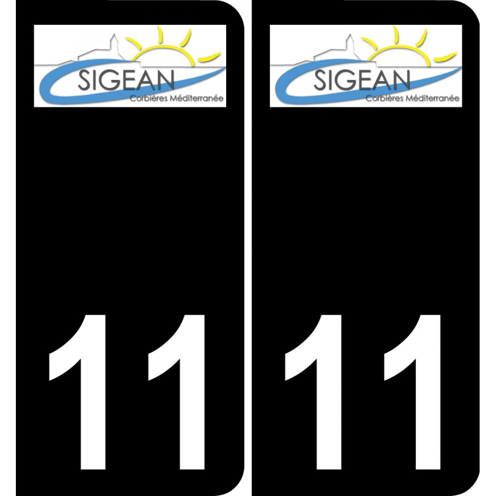 11 Sigean logo city sticker plate