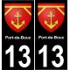 13 Port-de-Bouc ville autocollant plaque