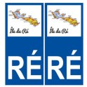 Ile de Ré-karte aufkleber sticker plakette ez