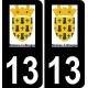13 Simiane-Collongue logo adesivo piastra di registrazione city sfondo nero