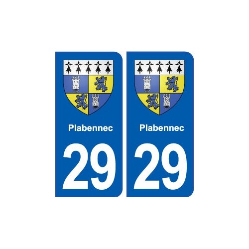 29 Plabennec blason autocollant plaque stickers ville