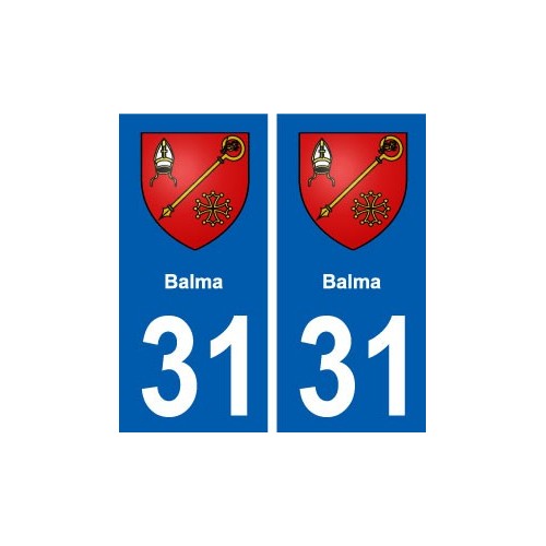 31 Balma blason ville autocollant plaque stickers