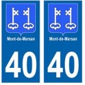 40 Mont de Marsan city sticker plate