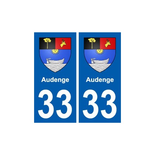 33 Audenge blason ville autocollant plaque stickers