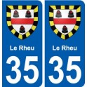 35 Le Rheu wappen aufkleber typenschild aufkleber stadt