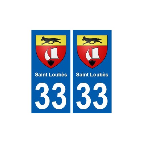 33 Saint-Loubès blason ville autocollant plaque stickers