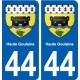 44 Haute-Goulaine blason ville autocollant plaque stickers