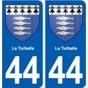 44 La Turballe wappen der stadt aufkleber typenschild aufkleber