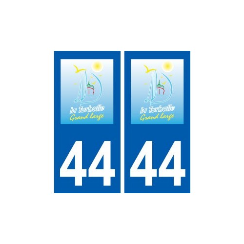 44 La Turballe logo ville autocollant plaque stickers
