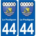 44 Le Pouliguen wappen der stadt aufkleber typenschild aufkleber