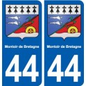 44 Montoir-de-Bretagne stemma, città adesivo, adesivo piastra