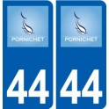 44 Pornichet logo city sticker, plate sticker