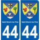 44 Saint-Brevin-les-Pins blason ville autocollant plaque stickers