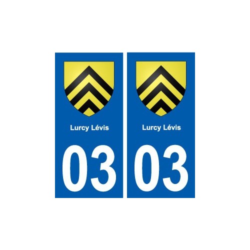 03 Lurcy-Lévis blason ville autocollant plaque stickers