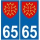 65 Occitan autocollant plaque