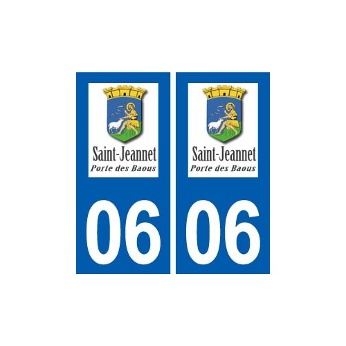 06 Saint-Jeannet logo ville autocollant plaque stickers