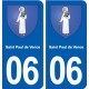 06 Saint-Paul-de-Vence blason ville autocollant plaque stickers