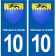 10 Villenauxe-la-Grande blason ville autocollant plaque stickers