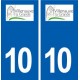 10 Villenauxe-la-Grande logo ville autocollant plaque stickers