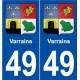 49 Varrains blason autocollant plaque stickers ville