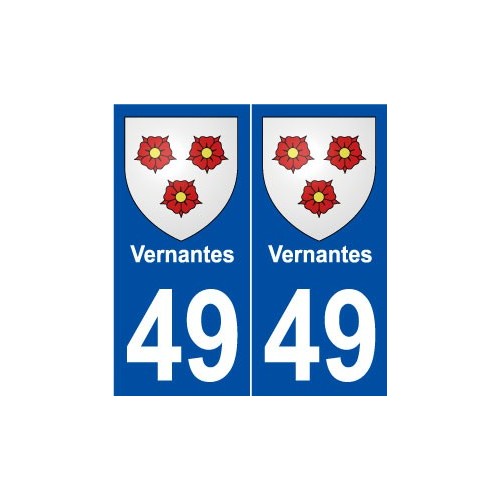 49 Vernantes blason autocollant plaque stickers ville