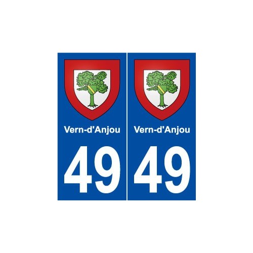 49 Vern-d'Anjou blason autocollant plaque stickers ville