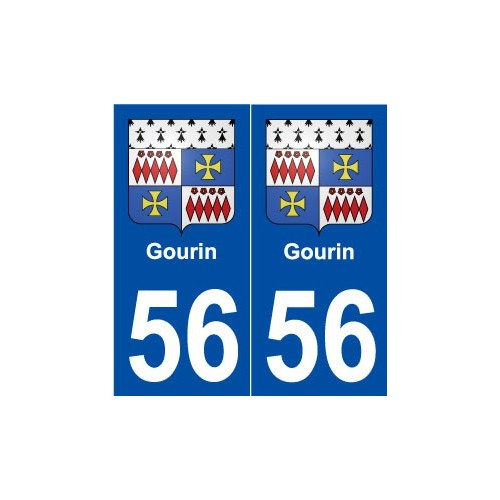 56 Gourin blason autocollant plaque stickers ville