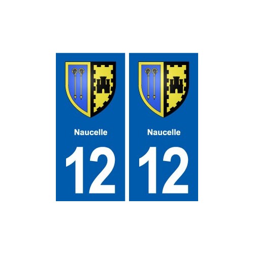 12 Naucelle blason ville autocollant plaque sticker