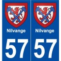 57 Nilvange blason autocollant plaque stickers ville