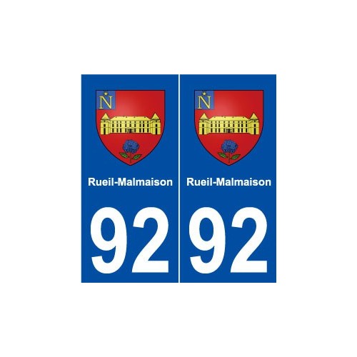 92 Rueil-Malmaison blason autocollant plaque stickers ville