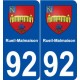 92 Rueil-Malmaison blason autocollant plaque stickers ville