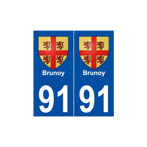 91 Brunoy blason autocollant plaque stickers ville